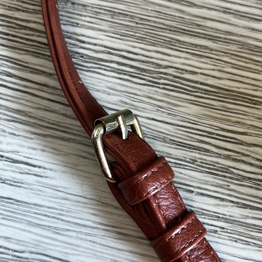 Enzo Angiolini Woven Brown and Tan Crossbody Bag - Picture 13 of 13